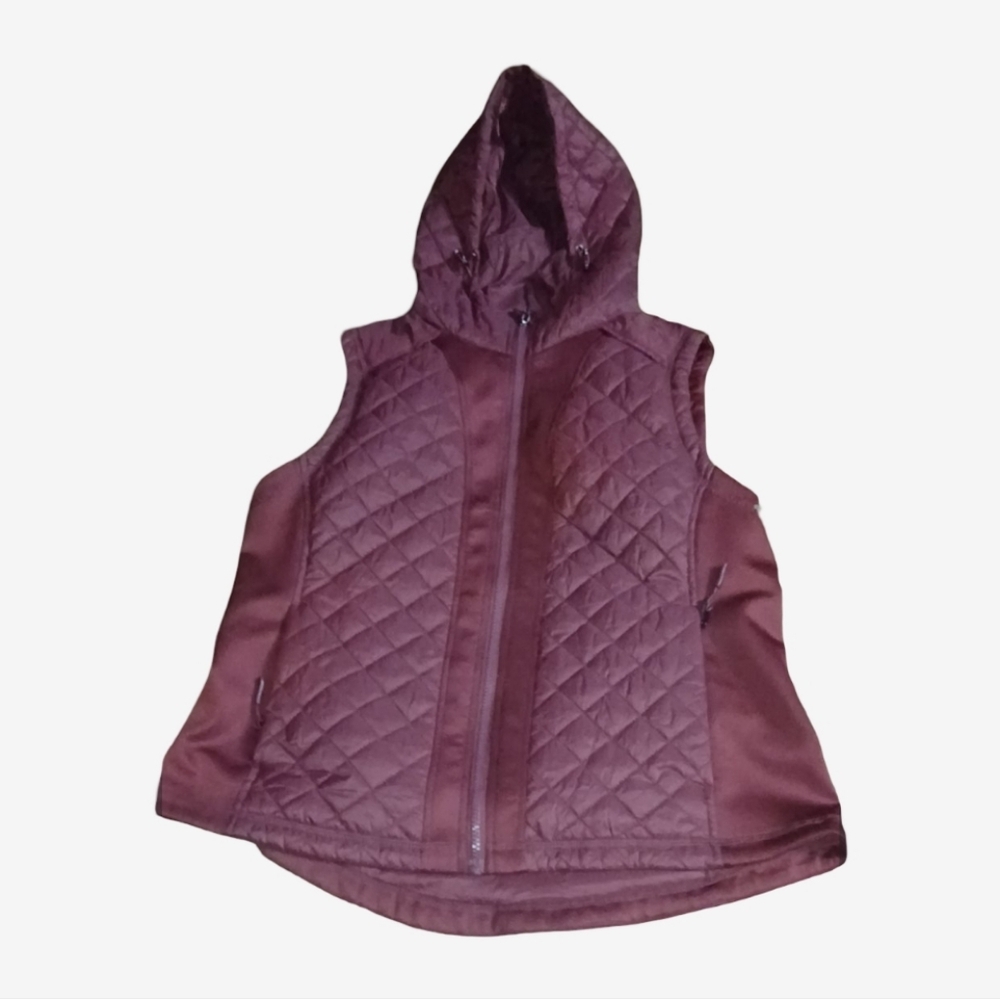 Propel Women's Quilted Vest - Rich Plum Size L - Picture 3 of 4